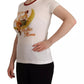 Dolce & Gabbana White Bring Me To The Moon Print Round Neck Top