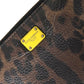 Dolce & Gabbana Brown Leopard Leather DG Zip Around Continental Wallet