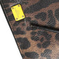 Dolce & Gabbana Brown Leopard Leather DG Zip Around Continental Wallet