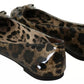 Dolce & Gabbana Brown Leopard Ballerina Flats Leather Shoes