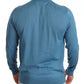 Dolce & Gabbana Blue Cashmere Crewneck Pullover Logo Sweater