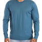 Dolce & Gabbana Blue Cashmere Crewneck Pullover Logo Sweater