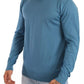 Dolce & Gabbana Blue Cashmere Crewneck Pullover Logo Sweater