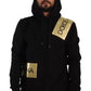 Dolce & Gabbana Black Gold Hooded Cotton Mens Pullover Sweater