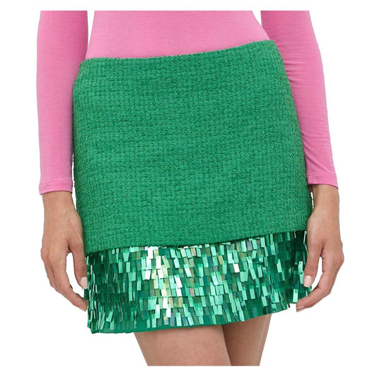 PINKO Green Cotton Skirt