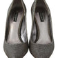 Dolce & Gabbana Gold Silver Heels Pumps Pointed Toes Shoes