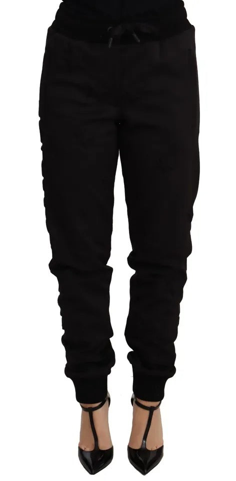 Dolce & Gabbana Black Jogger Women Polyester Pants