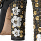 Dolce & Gabbana Black Leather Crystal Mary Janes Pumps Shoes