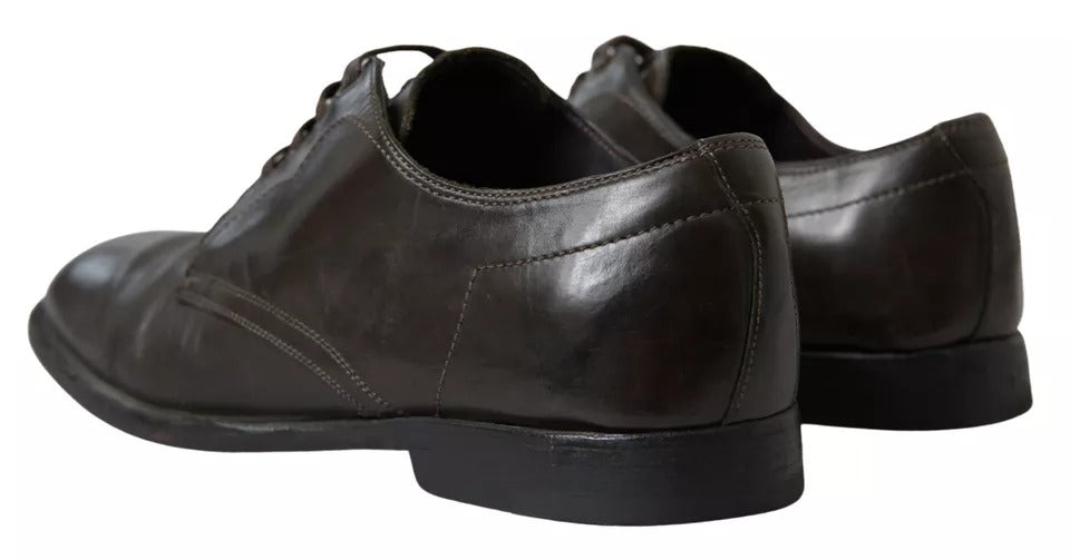 Dolce & Gabbana Green Leather Mens Formal Dress Shoes