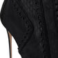 Dolce & Gabbana Black Tulle Stiletto Heels Short Boots Shoes