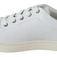 Dolce & Gabbana White Leather Heart Low Top Sneakers Men Shoes