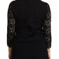 Dolce & Gabbana Black Lace Long Sleeve Blouse Nylon Top