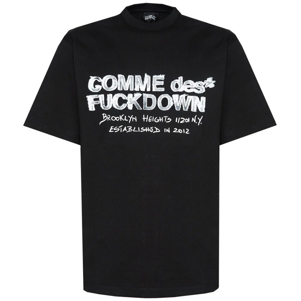 Comme Des Fuckdown Black Cotton T-Shirt