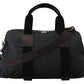 Dolce & Gabbana Black Gray Holdall Tote Men Hand Shoulder Bag