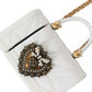 Dolce & Gabbana White Silicone Devotion Heart Bag Gold Chain Hand Airpods Case