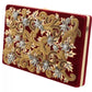 Dolce & Gabbana Red Velvet Gold Frame Clutch Evening Party Purse Bag