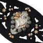 Dolce & Gabbana Black Canvas Embellished Waist Women Belt