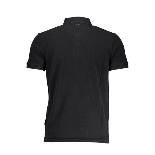 Napapijri Black Cotton Men Polo Shirt