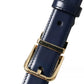 Dolce & Gabbana Blue Leather Gold Metal Buckle Men Belt