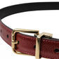 Dolce & Gabbana Maroon Leather Gold Metal Buckle Men Belt