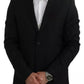 Dolce & Gabbana Black Wool Slim Fit Notch Jacket Blazer