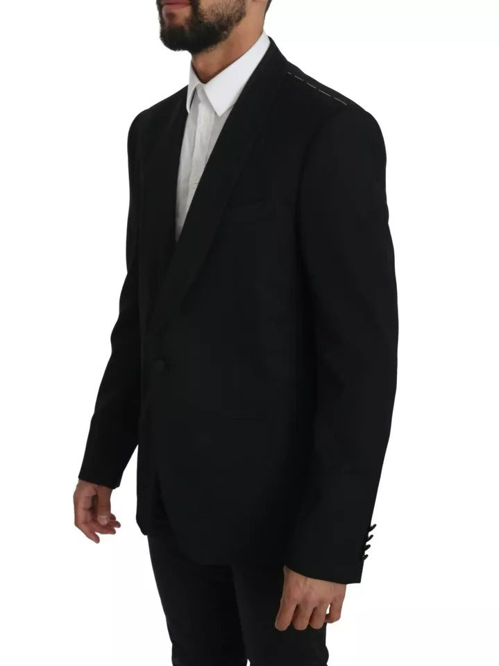 Dolce & Gabbana Black Single Breasted Formal Coat Blazer