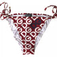 Dolce & Gabbana Bordeaux DG Mania Print Bottom Beachwear Bikini