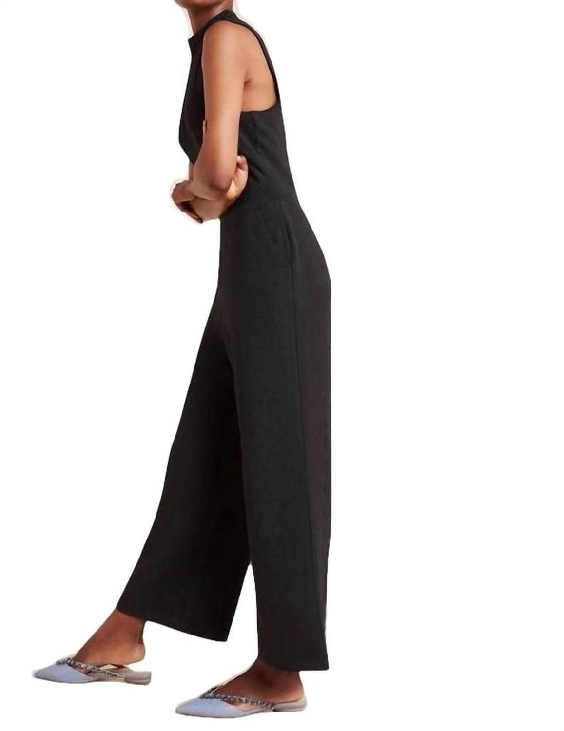 Charley Mock Neck Jumpsuit In Black