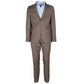 Made in Italy Beige Wool Vergine Suit