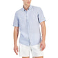 Men's Slim-Fit Stripe Button-Down Linen Shirt