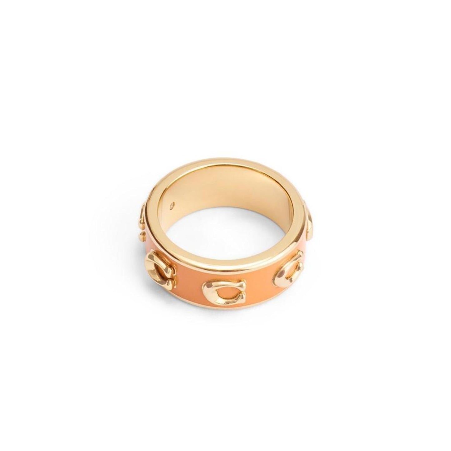 Pink Enamel Signature C Enamel Band Ring