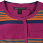 Marc by Marc Jacobs Striped Short Sleeve Blouse in Multicolor Polyester