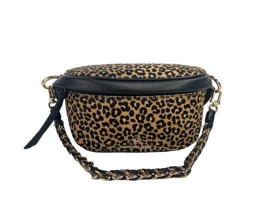 Michael Kors Slater Leopard Waistpack Sling Fanny Pack Women's Bag