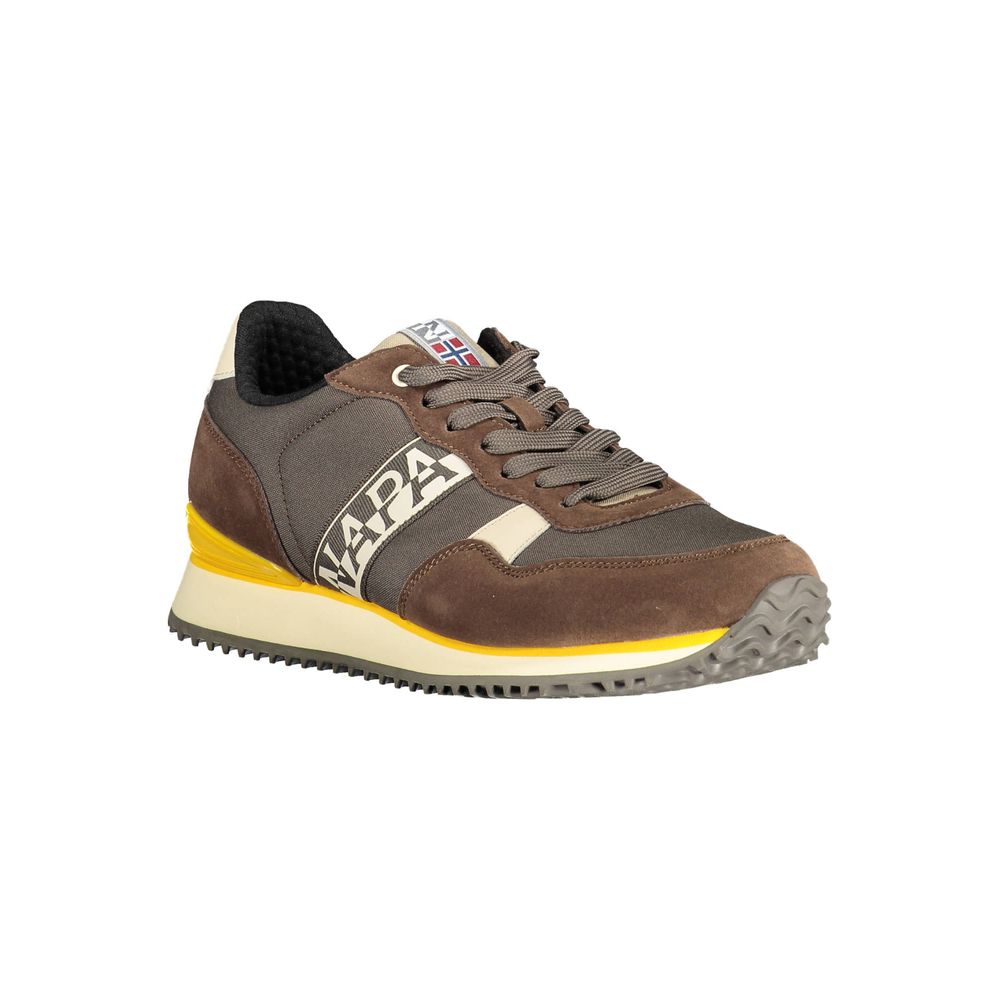 Napapijri Brown Polyester Men Sneaker