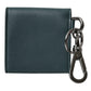 Dolce & Gabbana Green Calfskin Leather DG Logo Keyring Coin Purse Wallet