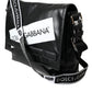 Dolce & Gabbana Black Calfskin Coated Canvas Logo Panel Messenger Bag