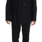 Dolce & Gabbana Elegant Black Wool Three-Piece Suit