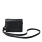 Dolce & Gabbana Black Leather Bifold Sling Women Card Holder Purse Wallet