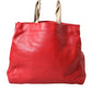 Dolce & Gabbana Red Leather #DGFamily Patch Shopping Tote Bag