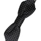 Dolce & Gabbana Black Silk Polka Dot Adjustable Neck Men Papillon Bow Tie