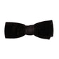 Dolce & Gabbana Black Velvet Cotton Adjustable Neck Men Bow Tie