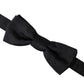 Dolce & Gabbana Black Silk Adjustable Neck Men Bow Tie