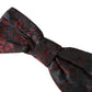 Dolce & Gabbana Red Black Floral Adjustable Neck Men Bow Tie