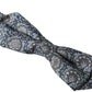 Dolce & Gabbana Gray Silk Patterned Adjustable Neck Men Bow Tie