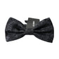 Dolce & Gabbana Dark Gray Silk Patterned Adjustable Men Bow Tie