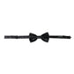 Dolce & Gabbana Dark Gray Silk Patterned Adjustable Men Bow Tie