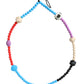 Dolce & Gabbana Multicolor Beaded Chain Logo Charm Necklace