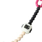 Dolce & Gabbana Multicolor Beaded Chain Logo Charm Necklace