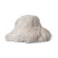 Dolce & Gabbana Off White Acrylic Fur Womens Bucket Hat