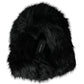 Dolce & Gabbana Black Faux Fur Whole Head Wrap Hat